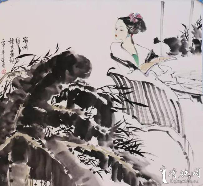 章丘女教师李青画李清照二