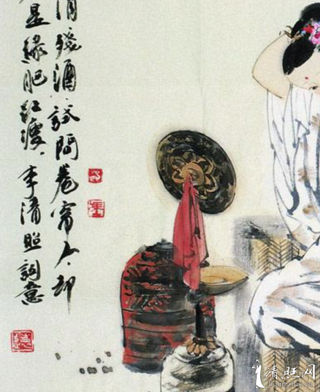 冯远2004年作:李清照《如梦令·昨夜雨疏风骤》词意图-绘画-清照画院